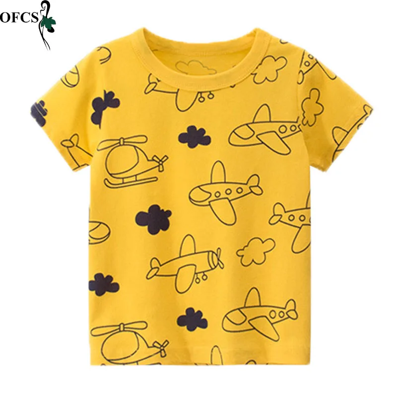 Детская футболка хлопковые футболки с короткими рукавами и рисунком Детские для