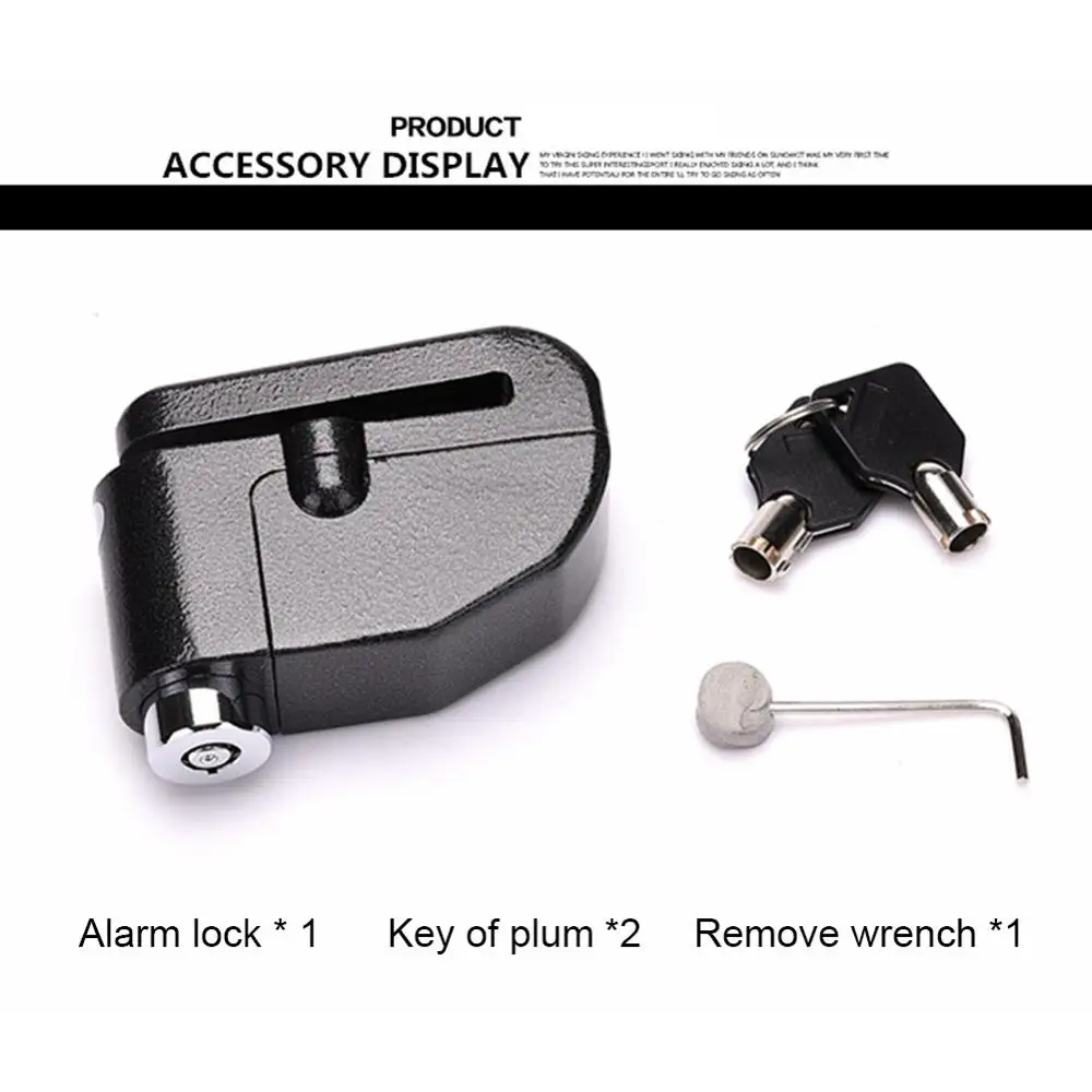 Замок сигнализации для мотоцикла велосипеда защита от кражи замок дисковый