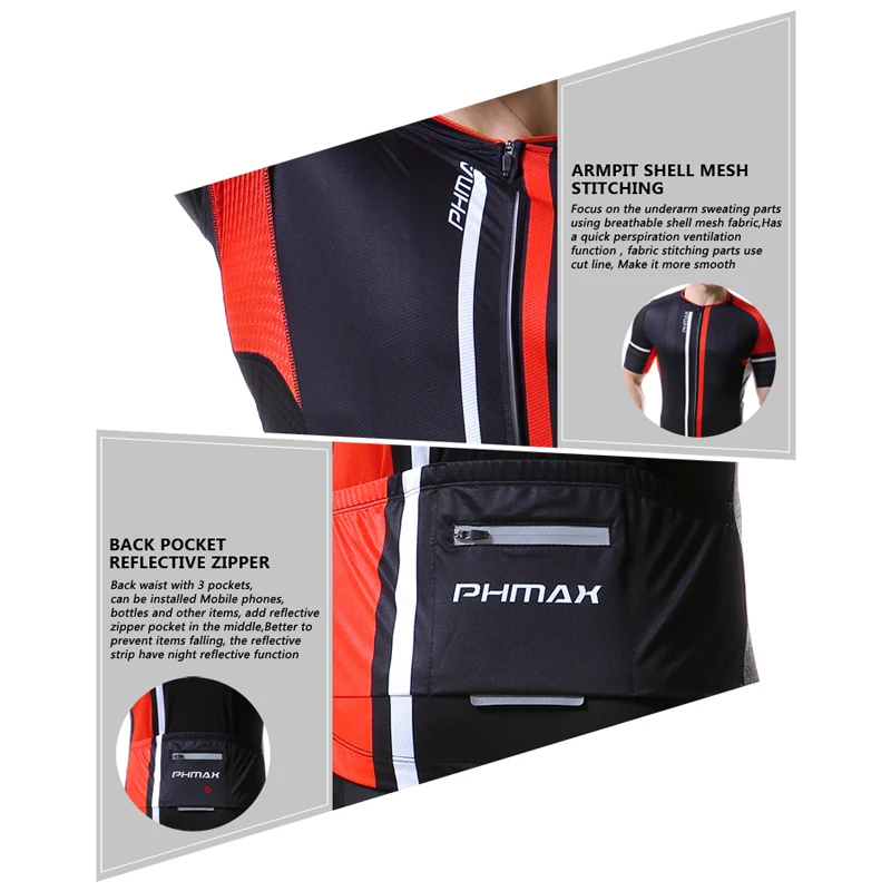 Мужская велосипедная Джерси PHMAX быстросохнущая одежда для горного велосипеда