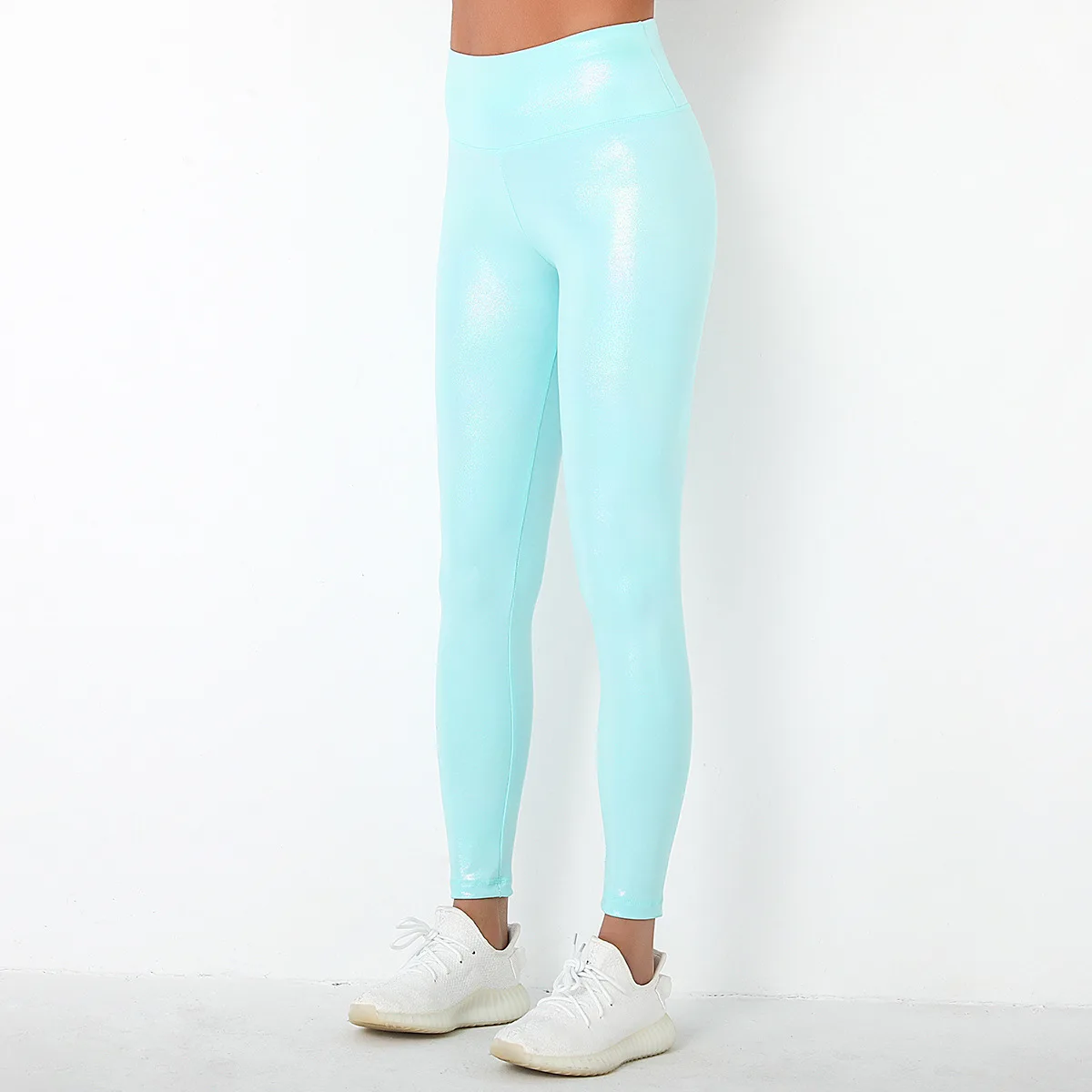 

LEEMIIJUU 2021 New Hotsale Women Shiny Leggings No Transparent Exercise Fitness Leggings Push Up Workout Female Stretch pants
