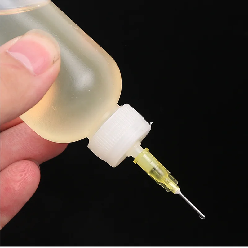 

10pcs 30ml 50ml 100ml Industrial Plastic Alcohol Bottle with Needle Tip Pointed Mouth Press Glue Bottle Dispenser Wholesale