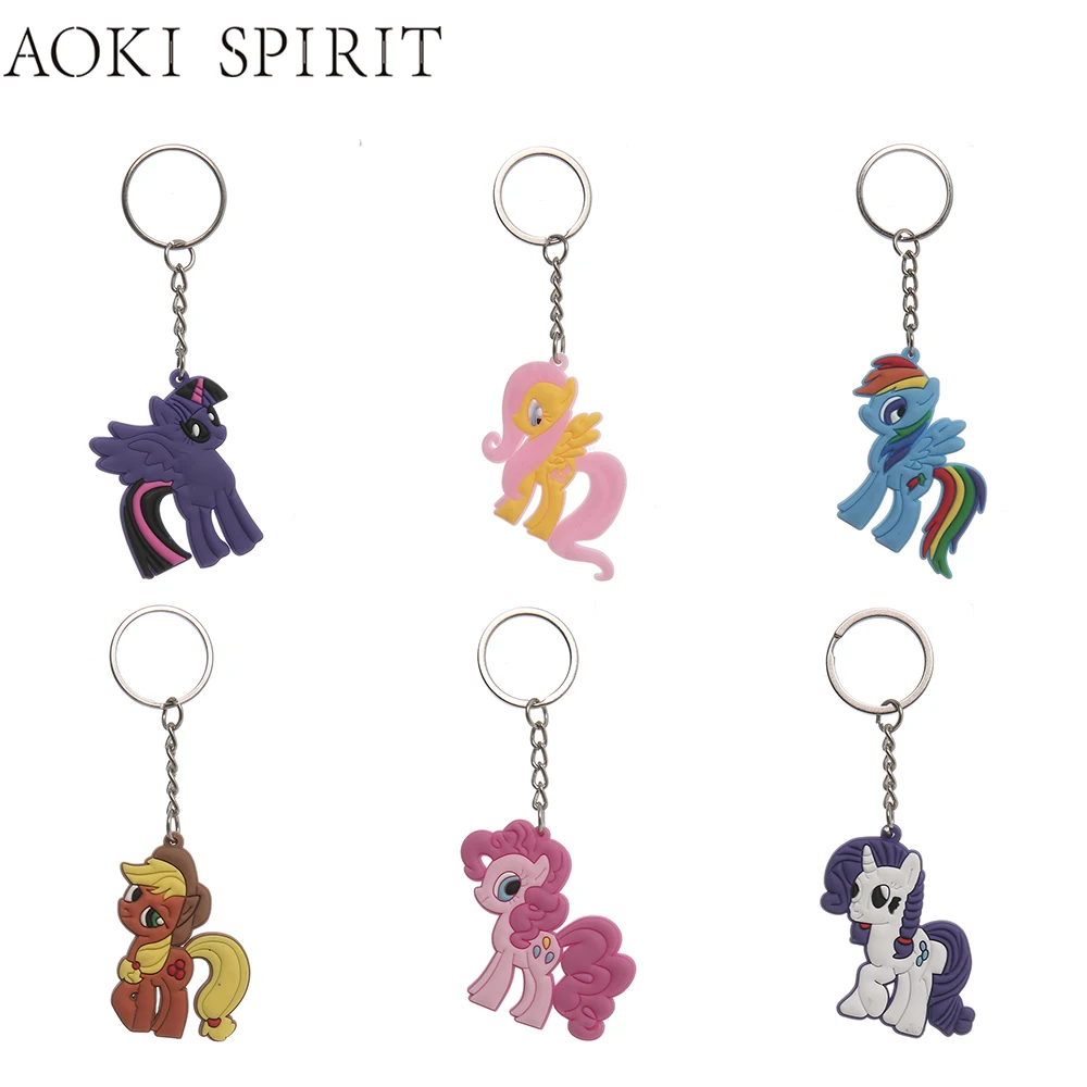 

Cartoon Pegasus Kawaii Keychain Keyring for Girls Children Toys Trinket Purse Mobile Phone Suitcase Car Pendant Key Chain Gift
