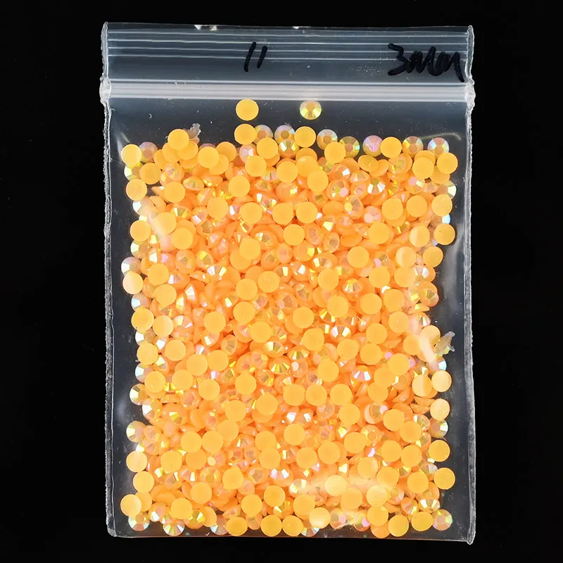 

1000pcs RESIN Diamonds Jelly Nail Rhinestones 3mm 4mm 5mm IRIDESCENT Clean AB-SIDE Flatback Reflective Nail Art Decorations ZB18