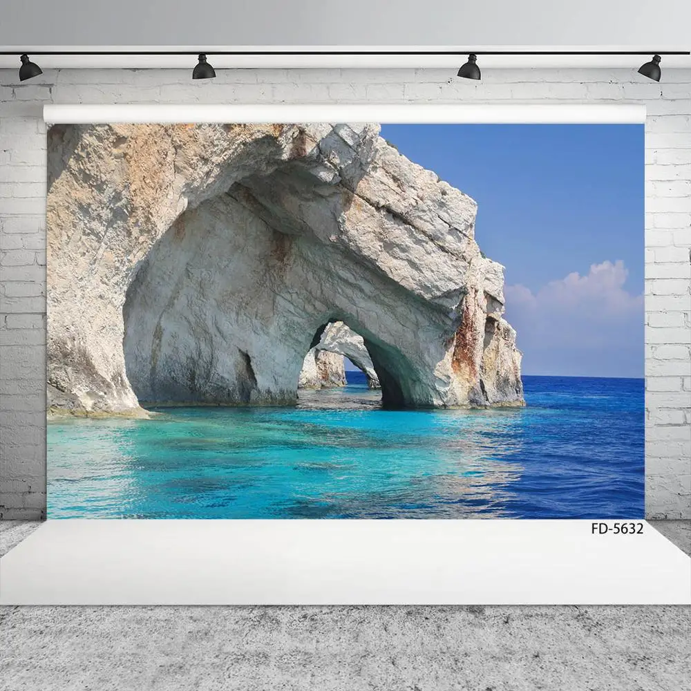 Большой Камень море пейзаж фон для фотосъемки с изображением виниловый тканевый