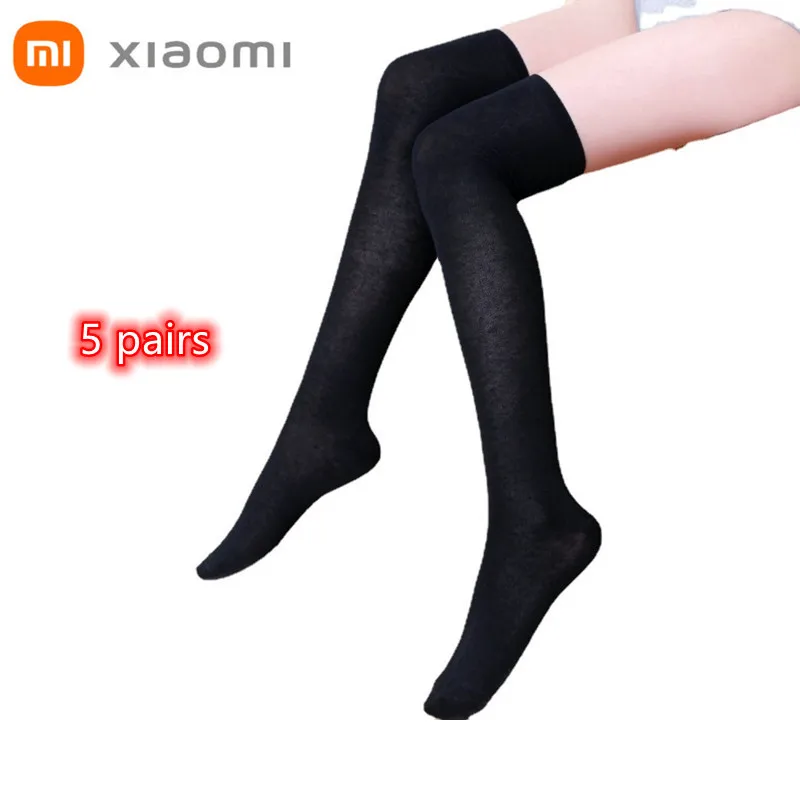 

College style cotton thick black and white stripe stockings three bar Knee High Stockings student stockings