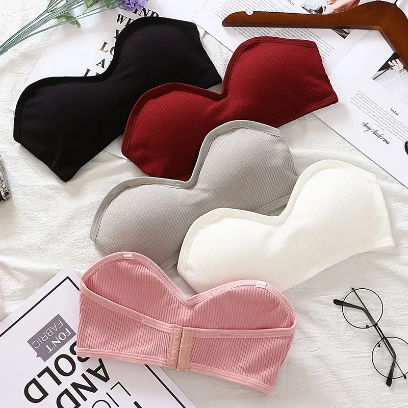 1 шт. новые женские топы без бретелек бюстгальтер бесшовный сексуальный топ бандо