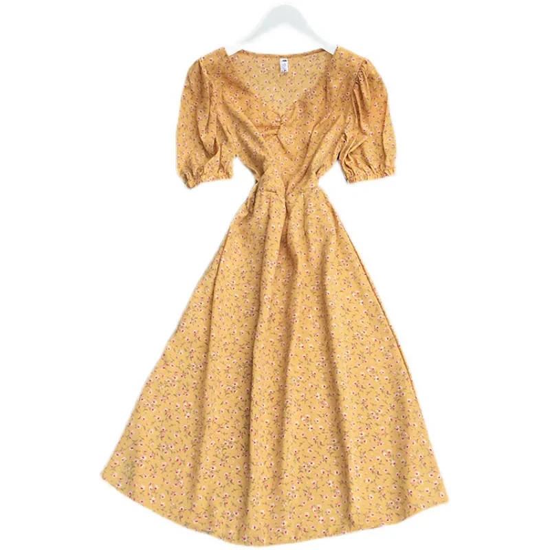 

new horn sleeve to restore ancient ways to receive a word skirt waist temperament super fairy's department in the dress