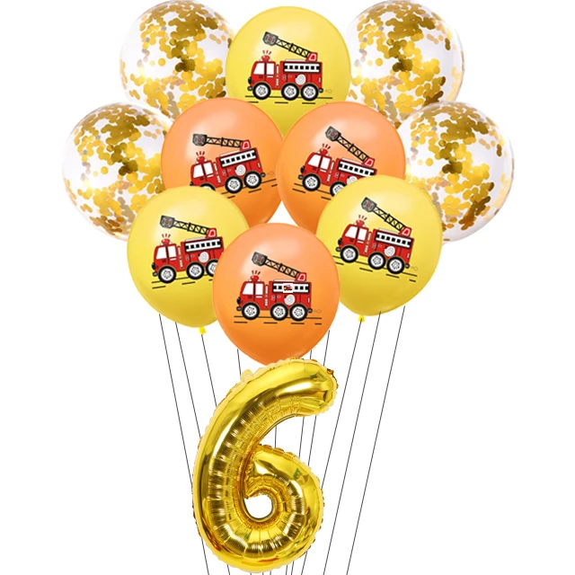 С рисунками из мультфильма Пожарный Сэм одноразовая посуда Baby Shower детский