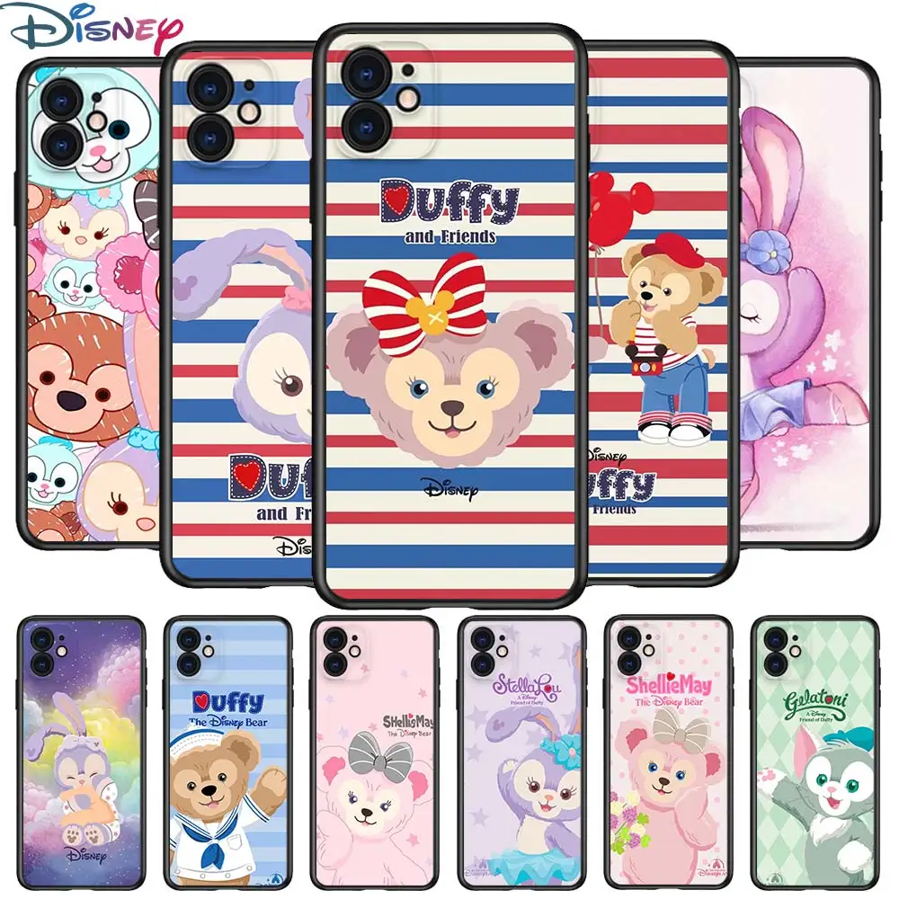 

Duffy Disney Bear Cute for Apple iPhone 12 Pro Max Mini 11 Pro XS Max X XR 6S 6 7 8 Plus 5S SE2020 Soft Black Phone Case