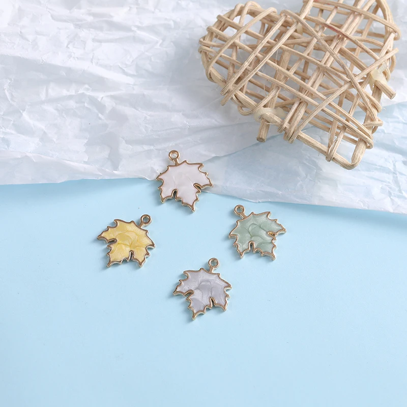 Сплав кленовый лист Капельное масло аксессуары diy Ювелирный материал