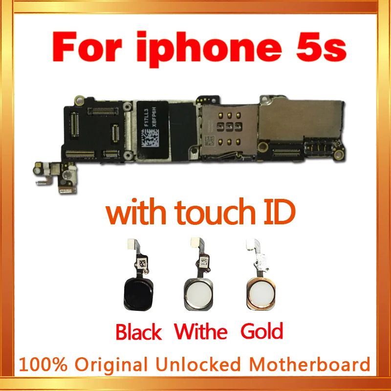16 ГБ 32 64 материнская плата с/без сенсорного ID для iphone 5S разблокированная IOS