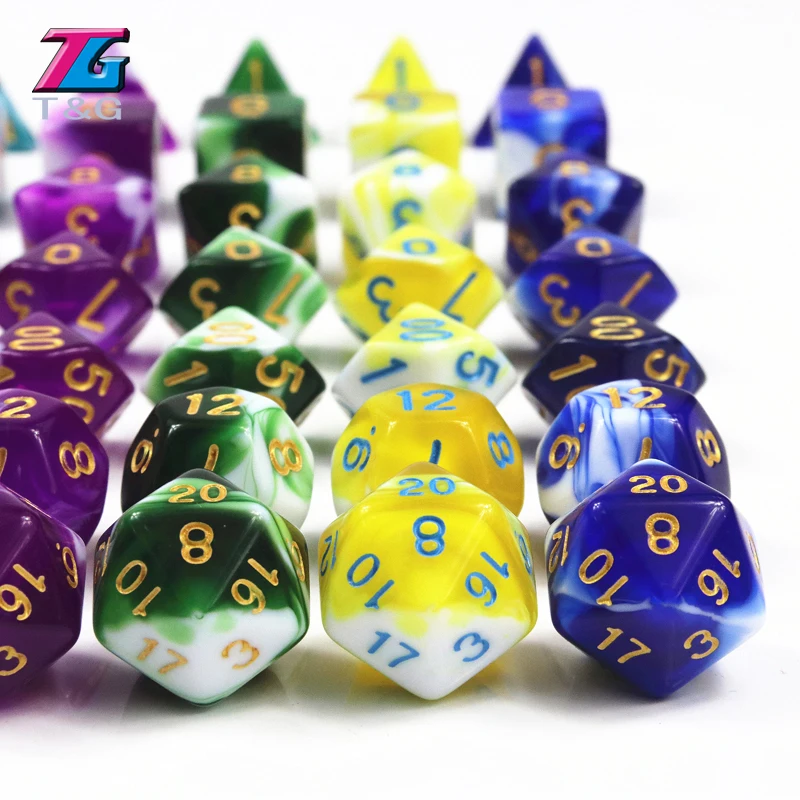 7 шт трпг кости для DnD D4-D20 многосторонние аксессуары настольной игры | Спорт и