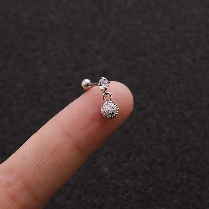 Маленькие висячие серьги с крыльями Луны звезда серебряного цвета фианитом