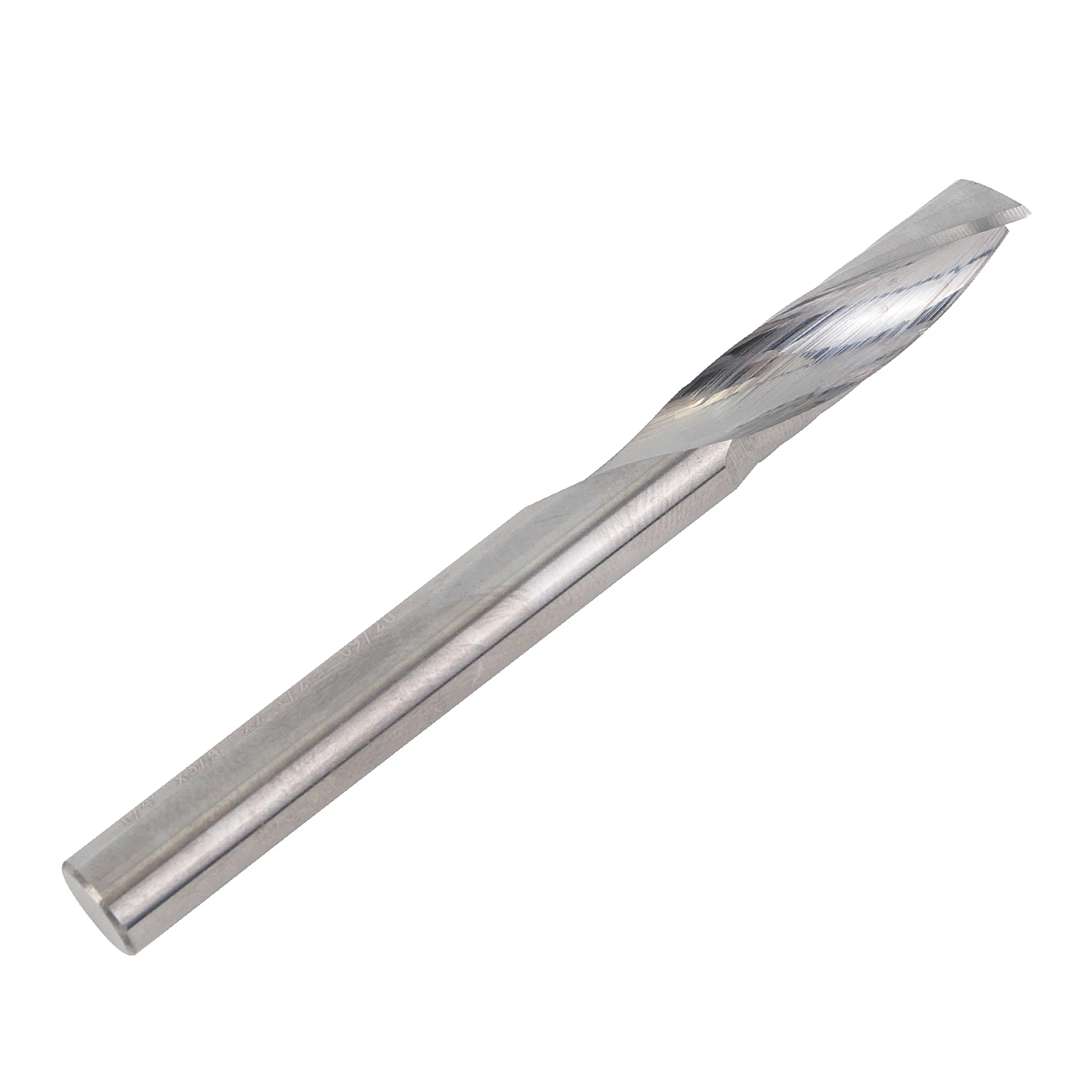 

"O" Single Flute 1/4-Inch Solid Carbide CNC Router Bit Up Spiral