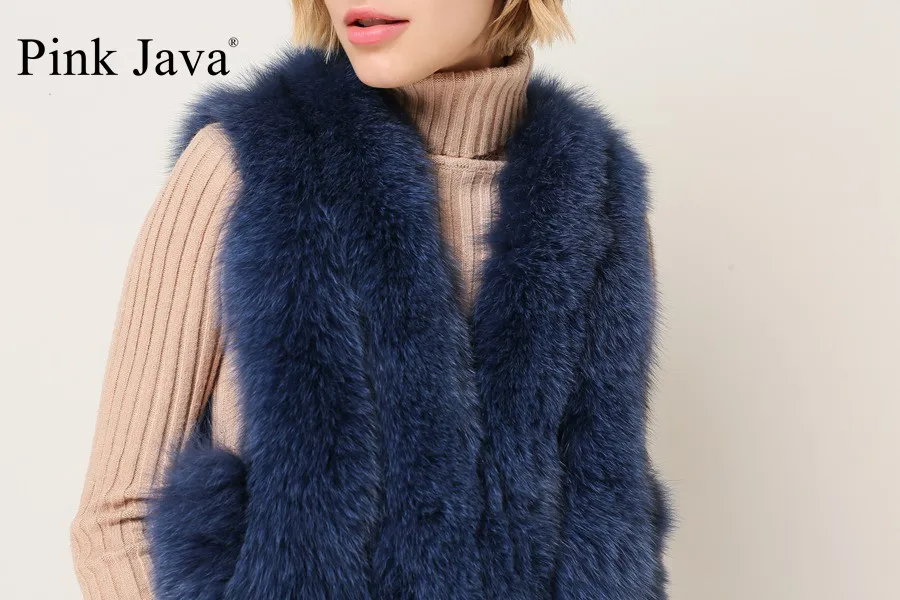 Короткая шуба из натурального Лисьего меха QC1860,, жилет из натурального Лисьего меха, зимнее женское платье из натурального меха, меховой пушистый Длинный жилет, Новое поступление