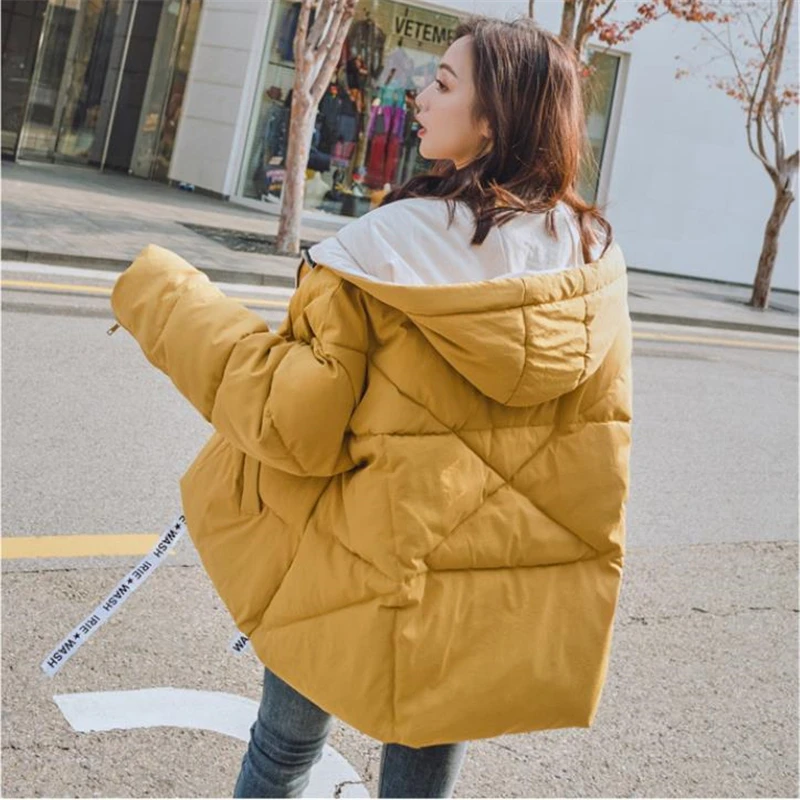 

2020 Cotton Liner Warm Coat And Jacket Women Plus Size Slim Long Coat Female Winter Big Hooded Coats M246