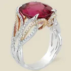 Модные новые ювелирные изделия атмосферное геометрическое кольцо с рубином женские аксессуары для властителя Модный Подарок на годовщину