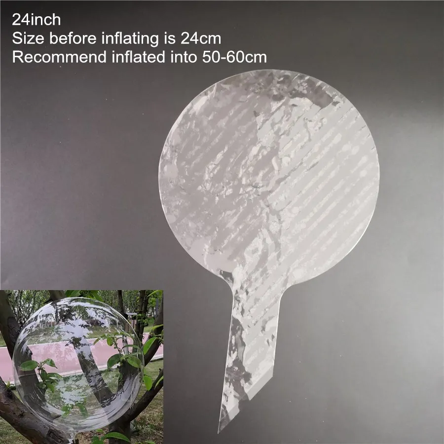 24inch balloon 20/36-дюймовый 3 м светодиодный светящийся светодиодный шар прозрачные круглые декоративные пузырьки для дня рождения, вечеринки, свадьбы, декоративные шары Рождественский подарок - Цвет: 24inch balloon