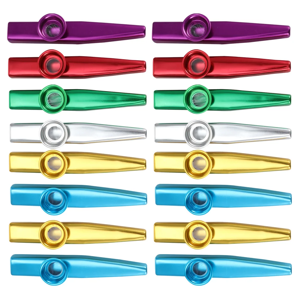 

1 Set/38pcs Metal Kazoos Toys Musical Instruments Flutes with Flute Film