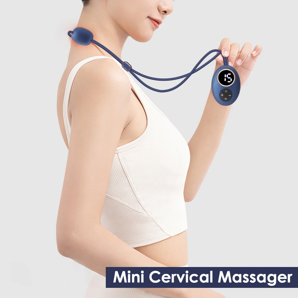 

Smart Neck Massager Heating EMS Pulse Neck Massage Apparatus Electric Mini Shoulder Body Massager Cervical Vertebra Pain Relief