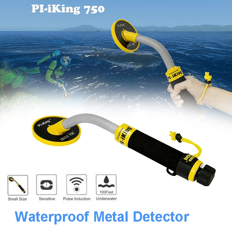 Новый 30 метров (30 м) Pi-iking 750 Targeting Pinpointer импульсная индукция (PI) подводный