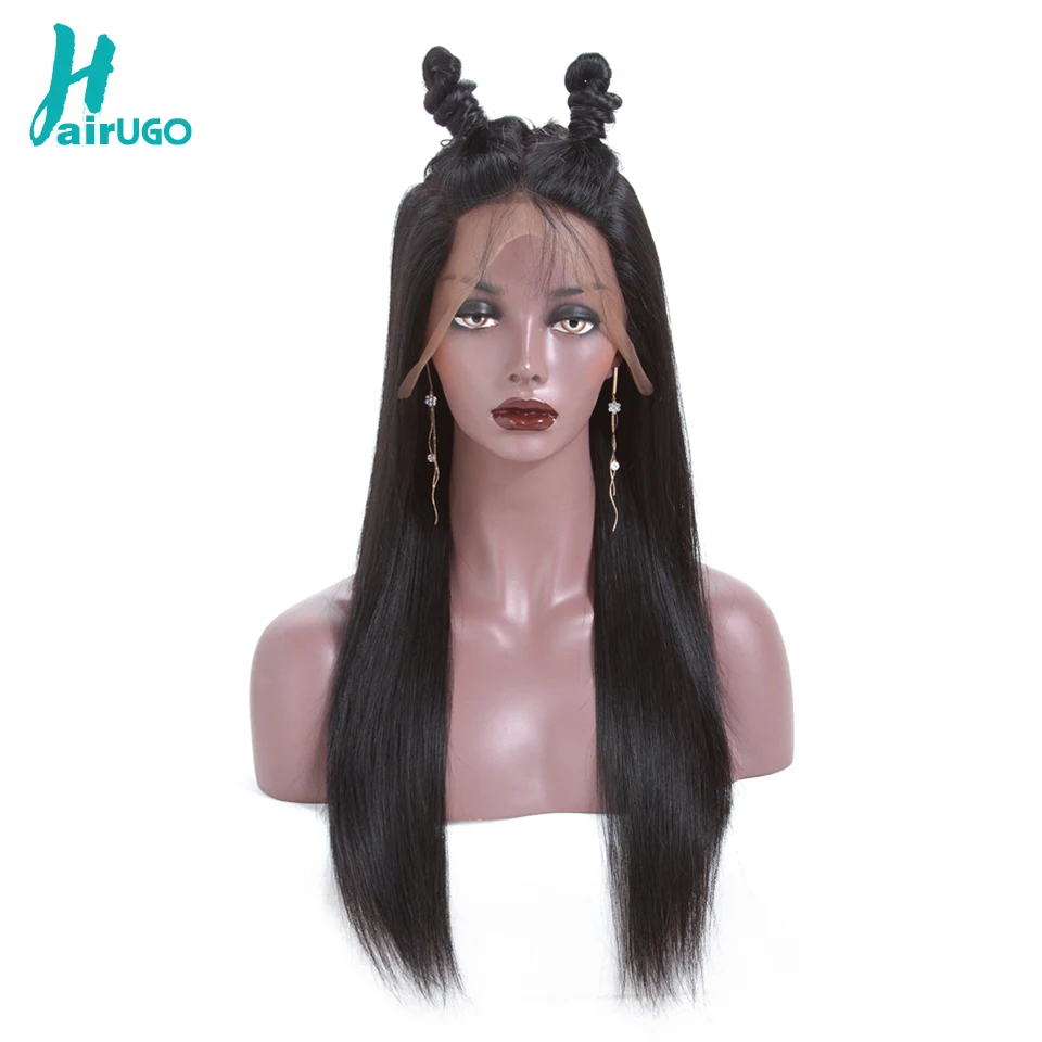 Перуанские прямые 360 человеческие волосы на сетке спереди парики для женщин 150%