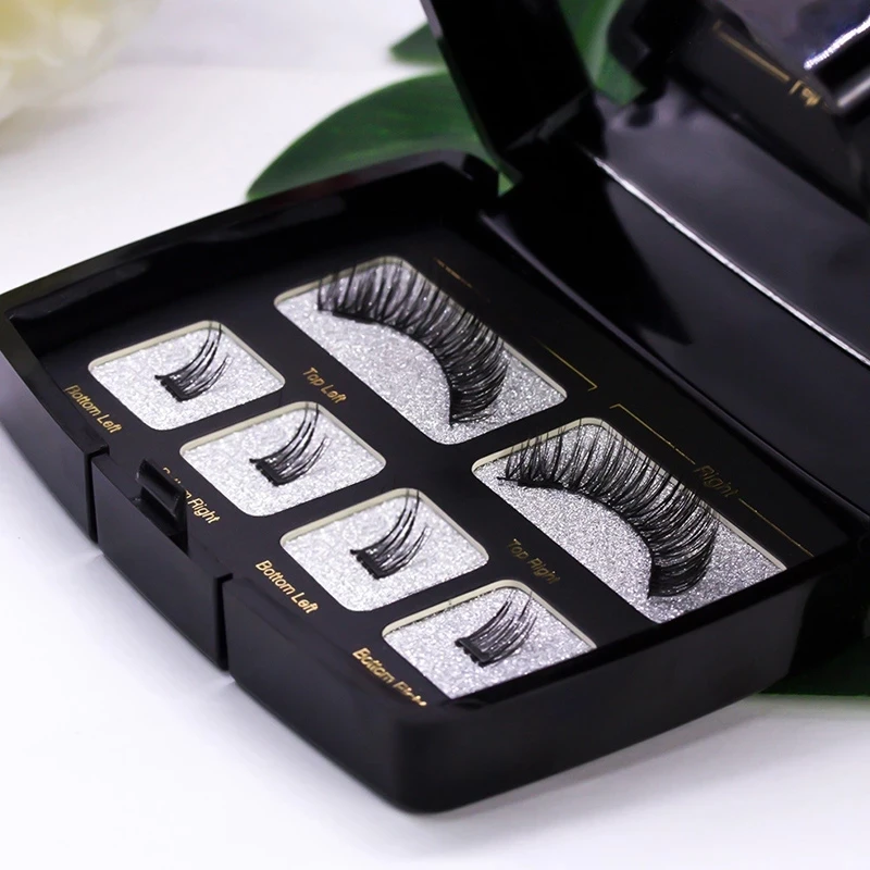 Магнитные ресницы с 2/3 магнитами натуральные 3D Накладные ручной работы акриловая