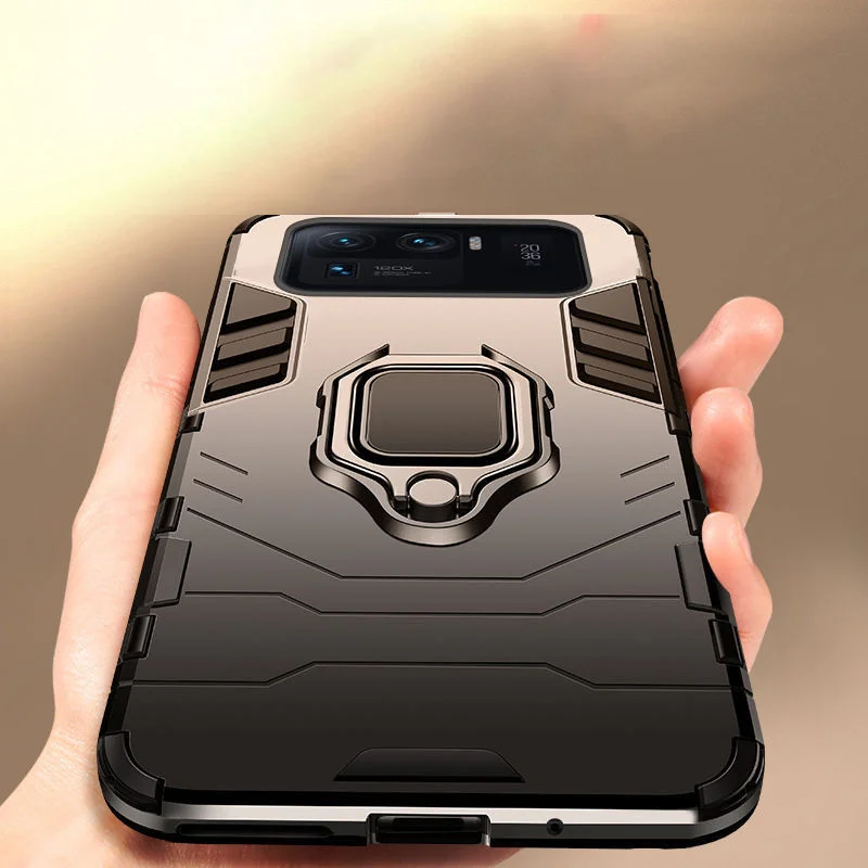 

Shockproof Armor Case For Xiaomi Mi 11 Ultra Case Ring Stand Bumper Phone Back Cover For Mi 11 Ultra Coque Funda Bumper Capa
