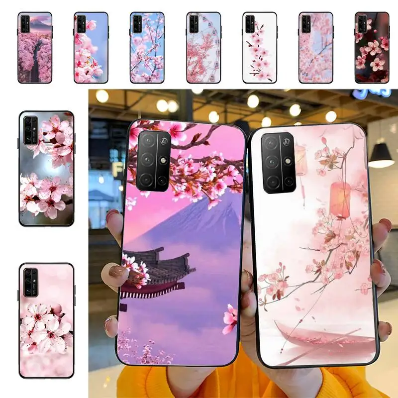 

YNDFCNB pink Cherry Blossom Sakura Phone Case for Huawei Honor 10 i 8X C 5A 20 9 10 30 lite pro Voew 10 20 V30