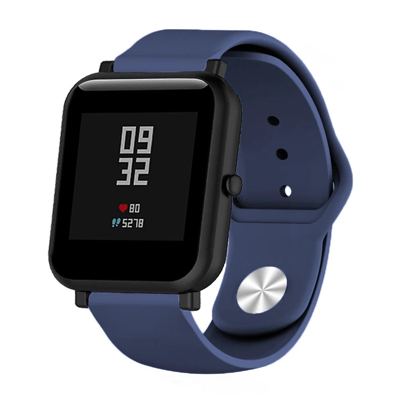 navy blue 18 мм/20 мм/22 мм Smartwatch Band для samsung/Garmin/huawei/Apple watch/Motorola/Withings/Amazfit/SUUNTO/ископаемого/Ticwatch универсальный браслет - Цвет ремешка: navy blue