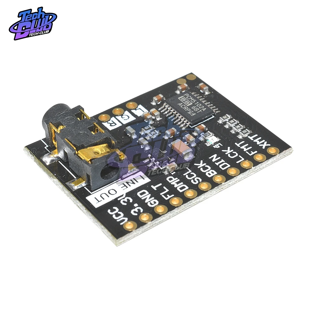 PCM5102A DAC Sound Card Board pHAT 3.5mm Stereo Jack 24 Bits Digital Audio Module for Raspberry Pi Beyond ES9023 | Инструменты