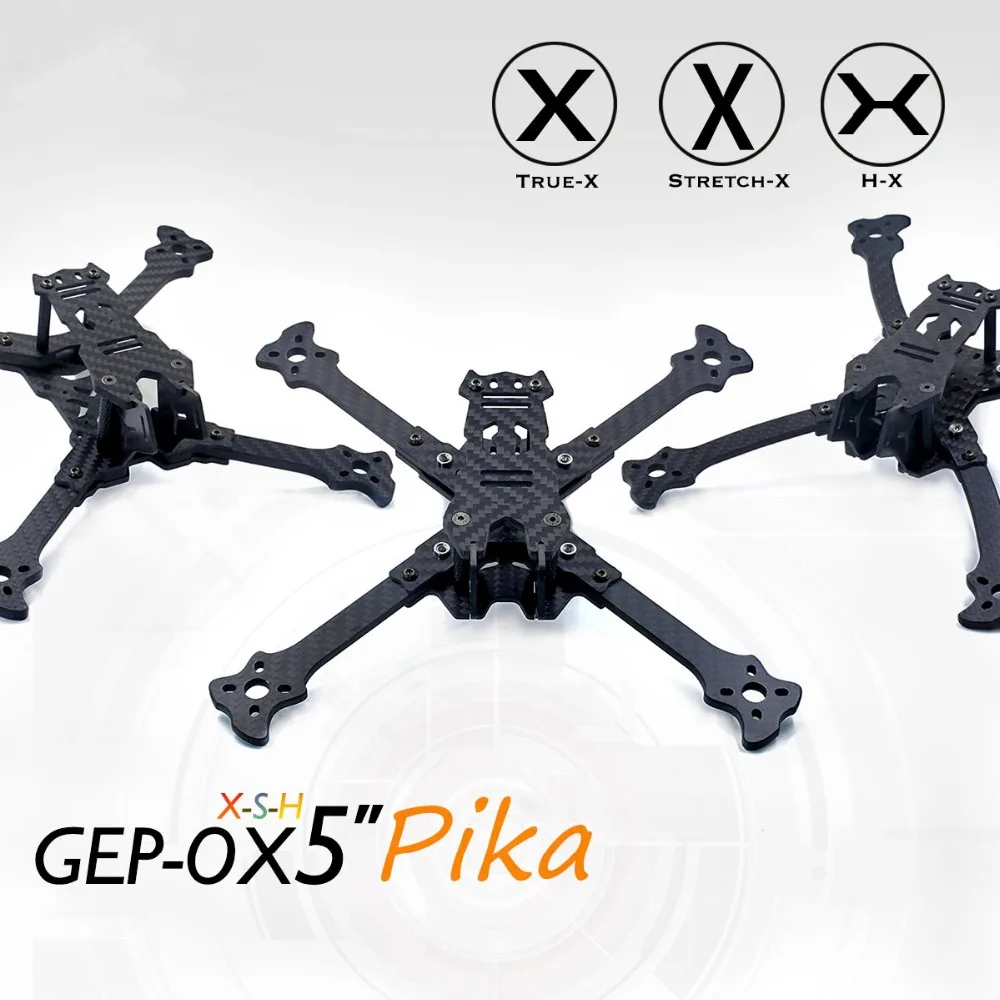 

GEPRC GEP-OX Pika 5 дюймов 220/230 мм Колесная база комплект из углеродного волокна для рамы 4/5 мм Arm для радиоуправляемого дрона