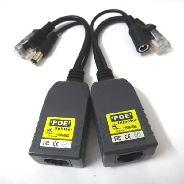Одна пара CCTV DC Power RJ45 преобразователь видео Balun UTP Трансивер POE сплиттер|Аксессуары