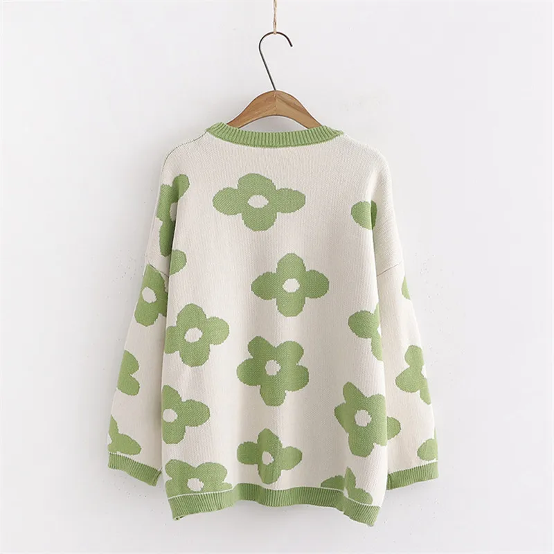 Женский трикотажный свитер с длинным рукавом и круглым вырезом | Женская одежда