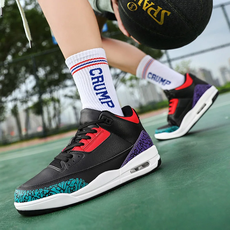 Мужские баскетбольные кроссовки больших размеров s уличные с высоким берцем