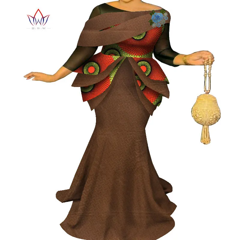 Plus Size African Dresses For Women Boho Cloth Africa Infinity Robe Dashiki Ladies Clothing Ankara Female Patchwork Dress WY7997