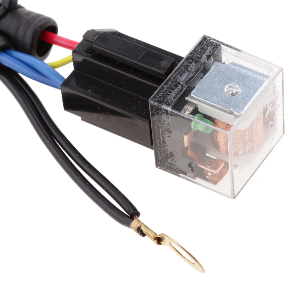 12V Электрическое реле звукового сигнала жгут проводов комплект для крепления