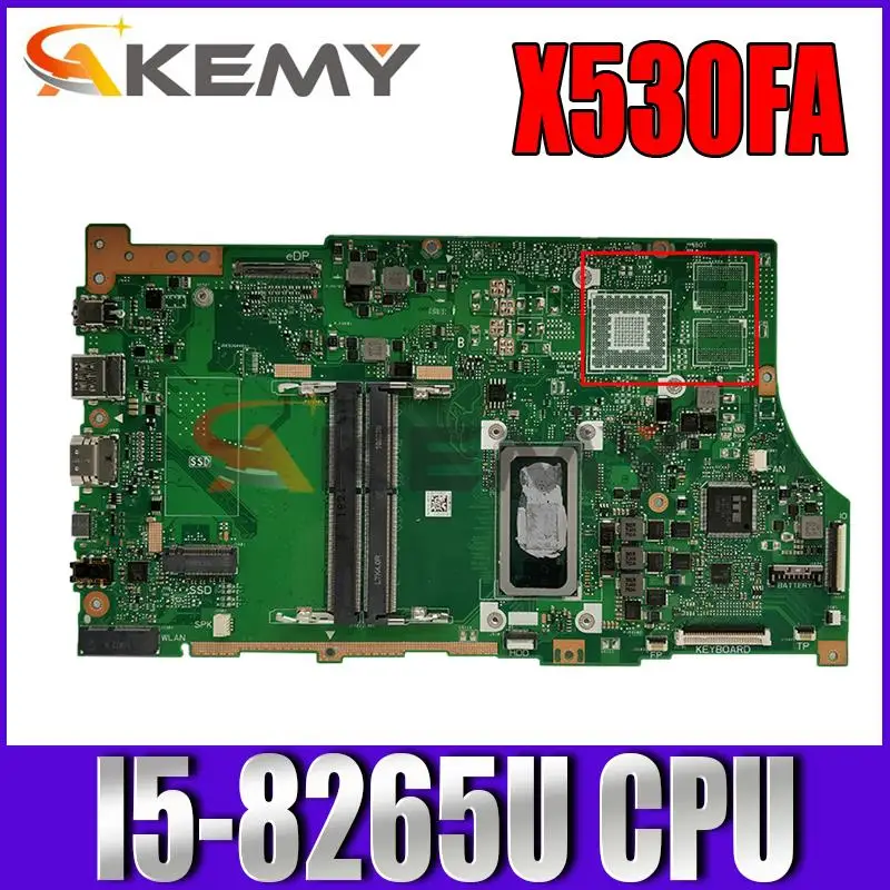 

AKEMY Motherboards X530FA Laptop motherboard for ASUS X530FN X530F S5300F 100% TEST original mainboard I5-8265U