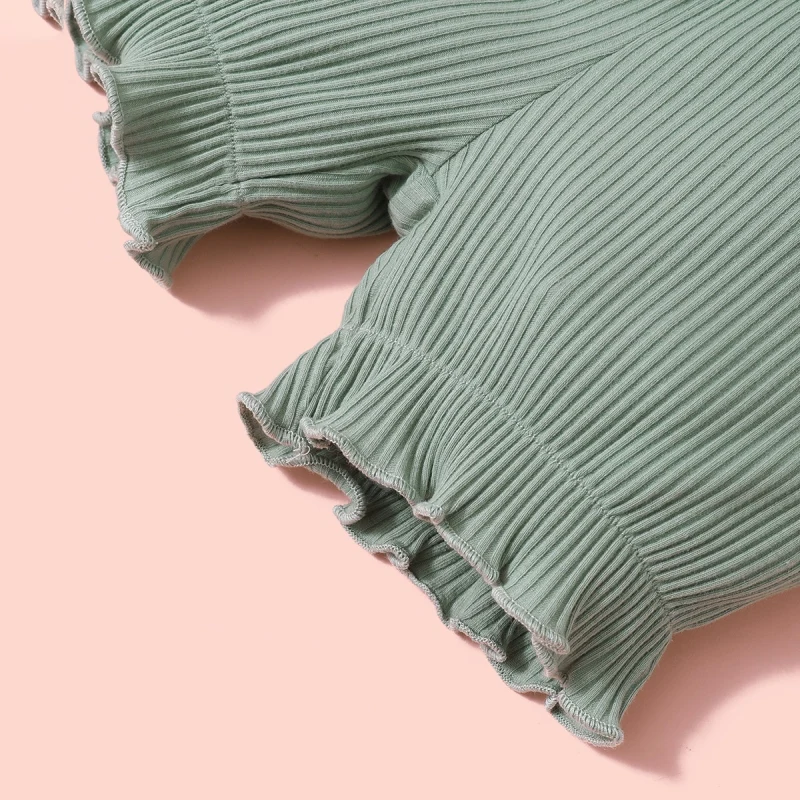 

Toddler Infant Baby Girl Summer Clothes Sleeveless Ruffle Tops Soild Shorts 2Pcs Baby Casual Outfits Set