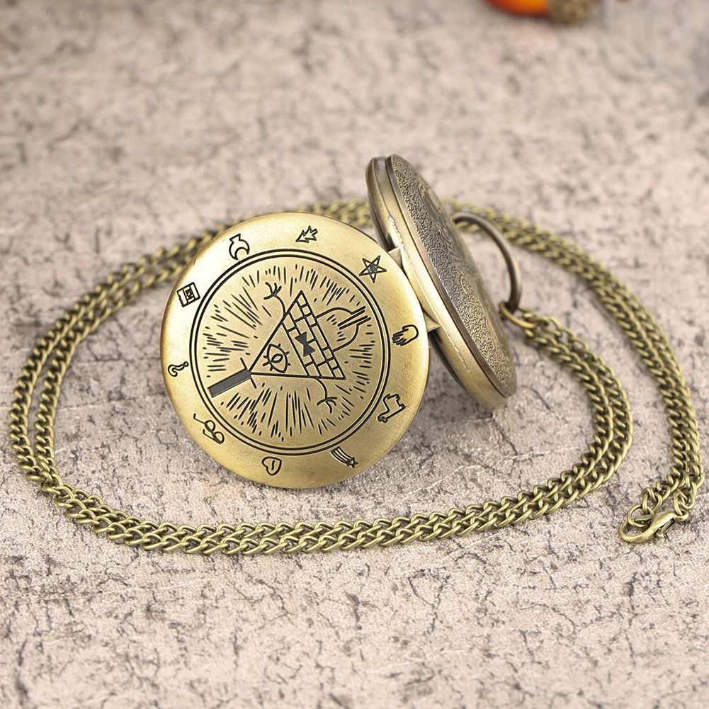 Fashion Retro Quartz Pocket Watch Necklace Gift Sets Fob Watch Chain Pendant Gift Box for Men Women