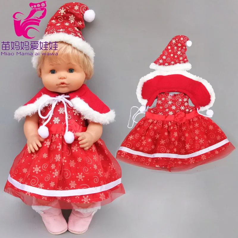 40 см кукла Nenuco Новогодняя одежда Ropa y su Hermanita Санта Рождественский костюм для