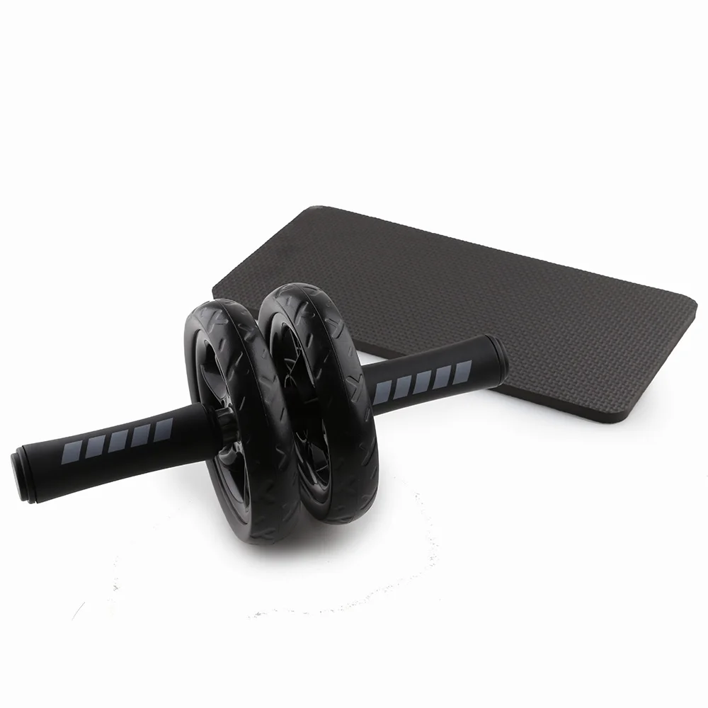 Ролик Ab для тренировок бесшумный ролик двойной с ковриком фитнеса дома