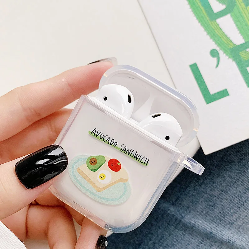 bread Сумки для Air Pods с английскими буквами Дейл чип Дональд Дейзи Мультфильм силиконовый прозрачный чехол для Airpods беспроводные наушники Bluretooth - Цвет: bread