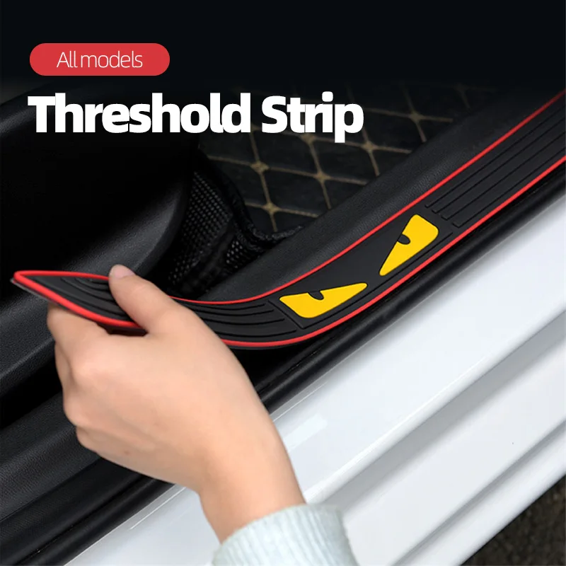 

Car General Motors Threshold Strip PVC Rubber Rear Shield Decorative Anti-scratch Welcome Pedal Protection Decoration