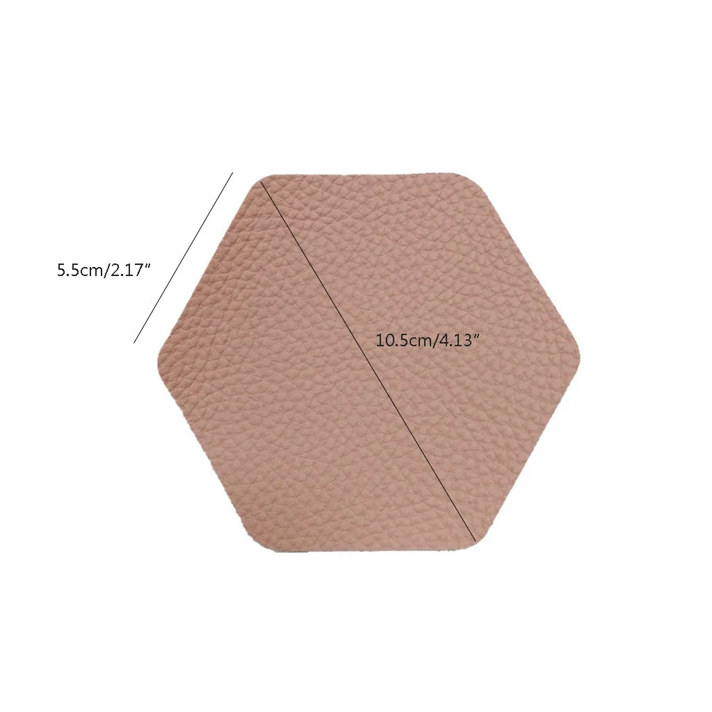 Модный креативный коврик из искусственной кожи с мраморным подстаканником для