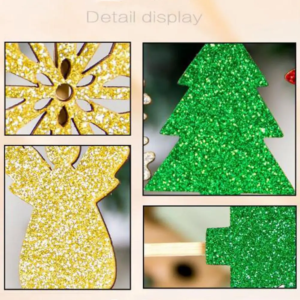 Рождественское украшение для торта серия с картами трехмерная деревянная