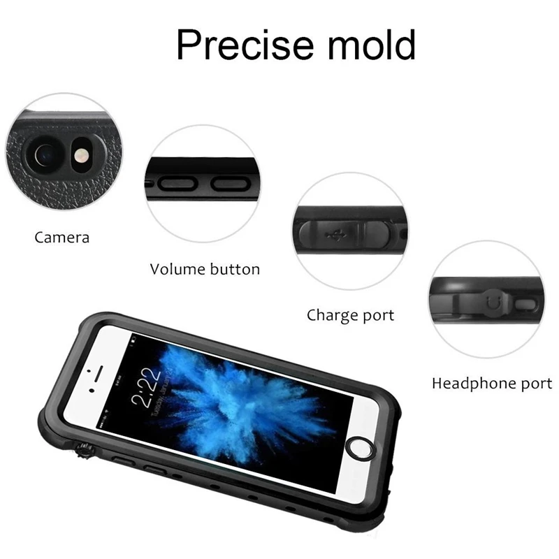 Водонепроницаемый герметичный чехол для iPhone 7 8 противоударный 5S 5 6 6s Plus
