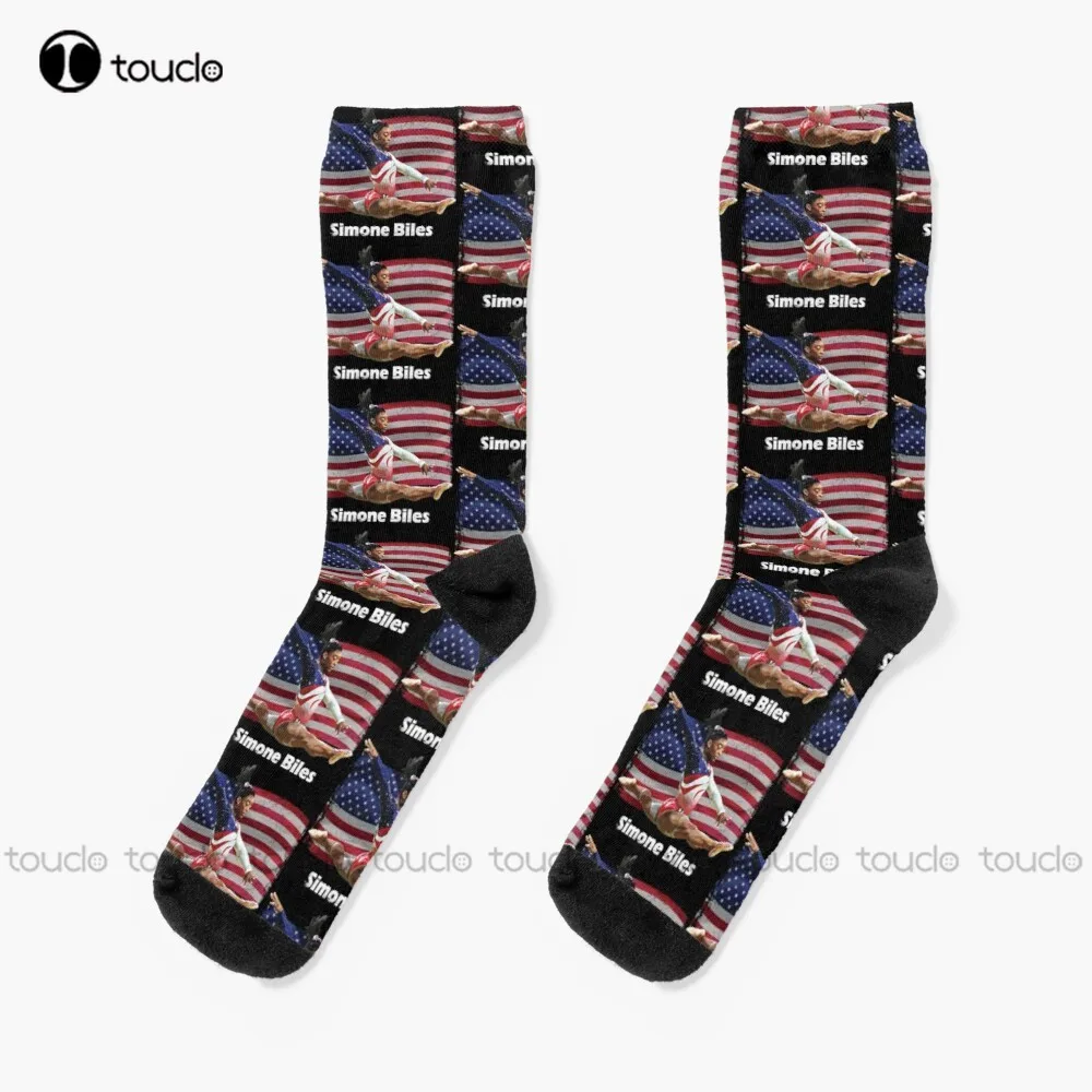 

Simone Biles Socks Orange Socks Unisex Adult Teen Youth Socks Personalized Custom 360° Digital Print Hd High Quality