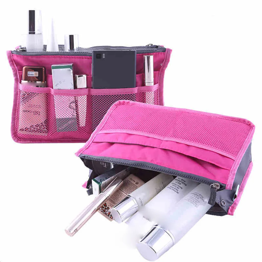 Женская вместительная сумка Органайзер для путешествий с сетчатым карманом #