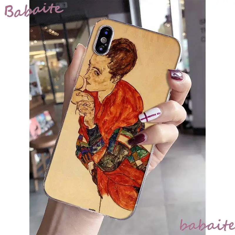 

Babaite Egon Schiele TPU Soft Silicone Phone Case For iPhone 8 7 6 6S Plus X XS MAX 5 5S SE XR Coque Shell